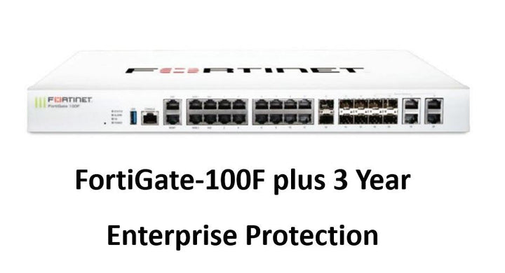 Fortinet FortiGate-100F Hardware plus 24x7 FortiCare and FortiGuard Enterprise Protection (FG-100F-BDL-811-12) - SourceIT