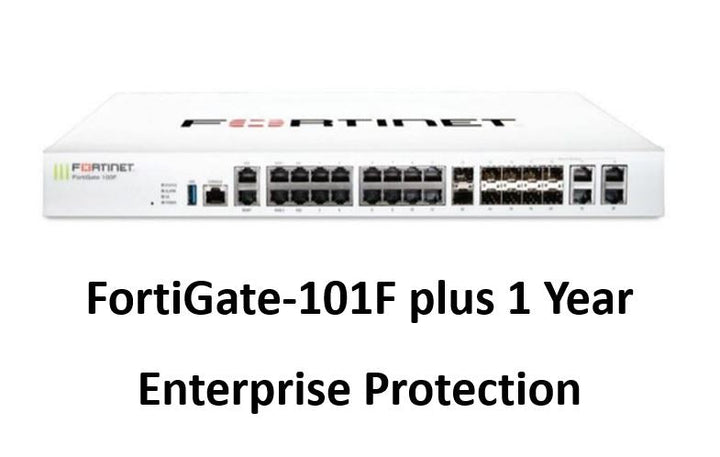 Fortinet FortiGate-101F Hardware plus 24x7 FortiCare and FortiGuard Enterprise Protection (FG-101F-BDL-811-12) - SourceIT