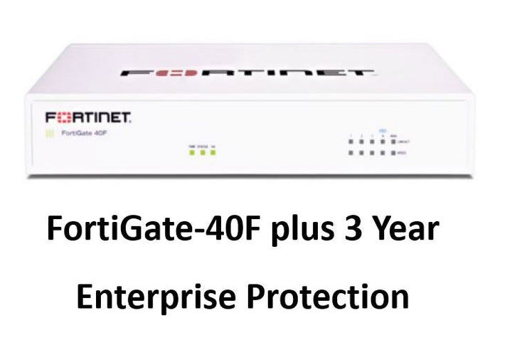 Fortinet FortiGate-40F Hardware plus 24x7 FortiCare and FortiGuard Enterprise Protection (FG-40F-BDL-811-12) - SourceIT