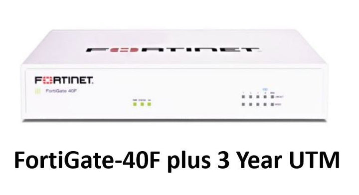 Fortinet FortiGate-40F Hardware plus 24x7 FortiCare and FortiGuard Unified (UTM) Protection (FG-40F-BDL-950-12) - SourceIT