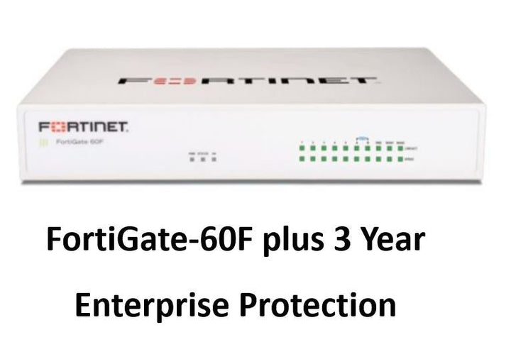 Fortinet FortiGate-60F Hardware plus 24x7 FortiCare and FortiGuard Enterprise Protection (FG-60F-BDL-811-12) - SourceIT