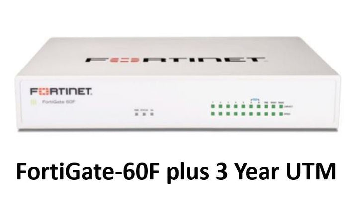 Fortinet FortiGate-60F Hardware plus 24x7 FortiCare and FortiGuard Unified (UTM) Protection (FG-60F-BDL-950-12) - SourceIT