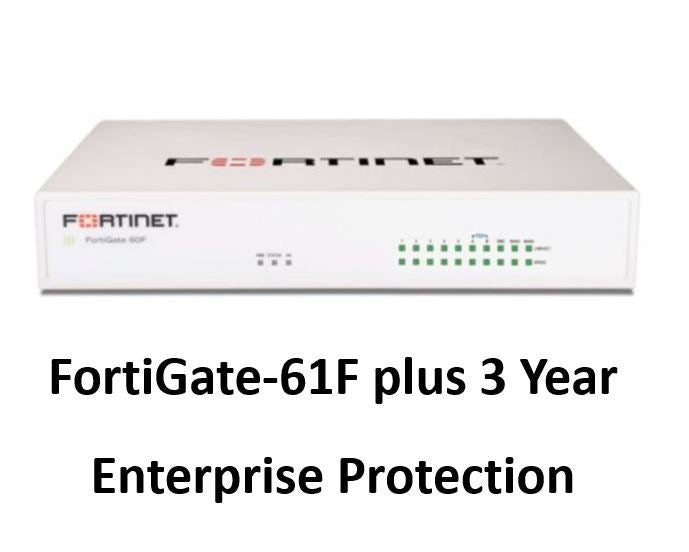 Fortinet FortiGate-61F Hardware plus 24x7 FortiCare and FortiGuard Enterprise Protection (FG-61F-BDL-811-12) - SourceIT