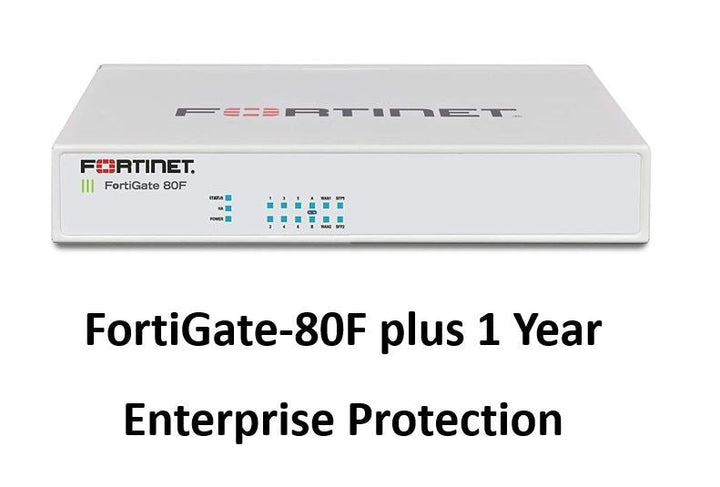 Fortinet FortiGate-80F Hardware plus 24x7 FortiCare and FortiGuard Enterprise Protection (FG-80F-BDL-811-12) - SourceIT
