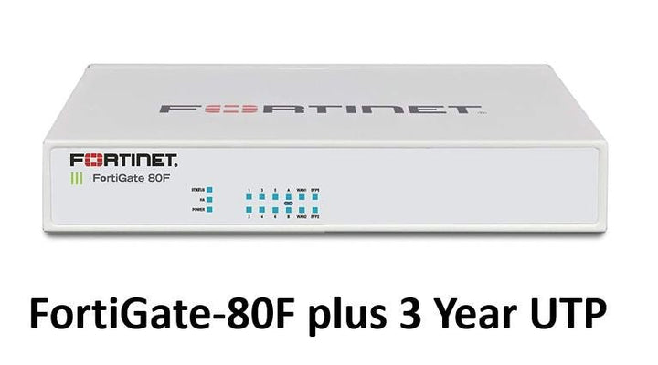 Fortinet FortiGate-80F Hardware plus 24x7 FortiCare and FortiGuard Unified Threat Protection (UTP) (FG-80F-BDL-950-12) - SourceIT