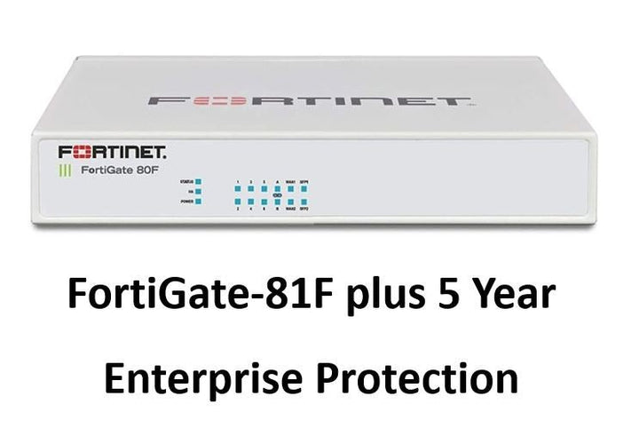 Fortinet FortiGate-81F Hardware plus 24x7 FortiCare and FortiGuard Enterprise Protection (FG-81F-BDL-811-12) - SourceIT