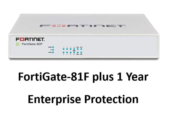 Fortinet FortiGate-81F Hardware plus 24x7 FortiCare and FortiGuard Enterprise Protection (FG-81F-BDL-811-12) - SourceIT