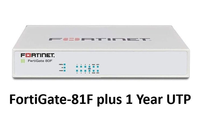 Fortinet FortiGate-81F Hardware plus 24x7 FortiCare and FortiGuard Unified Threat Protection (UTP) (FG-81F-BDL-950-12) - SourceIT