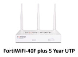 Fortinet FortiWiFi-40F Hardware plus 24x7 FortiCare and FortiGuard Unified Threat Protection (UTP) (FWF-40F-S-BDL-950-12) - SourceIT