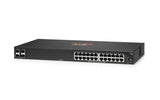 HPE Aruba 6100 24 Port 370W PoE+ Gigabit Managed Network Switch with SFP+ (JL677A) - SourceIT