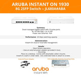 HPE Aruba Instant On 1930 8 Port PoE+ Gigabit Managed Switch with SFP (JL681A) - SourceIT