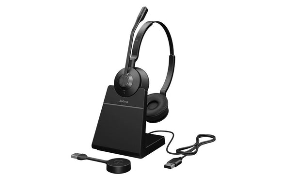Jabra Engage 55 Stereo UC Wireless ANC DECT Headset with Stand USB-A (9559-415-111) - SourceIT