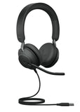 High-quality Jabra Evolve2 40 UC/MS Stereo Headset Black (USB-A) - SourceIT Singapore