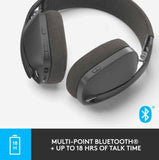 Logitech Zone Vibe 100, Wireless Bluetooth Headset Graphite (981-001215) - SourceIT