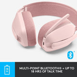 Logitech Zone Vibe 100, Wireless Bluetooth Headset Rose (981-001225) - SourceIT