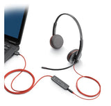 Poly Blackwire 3220 Stereo USB-C Headset with USB-C and A Adapter (8X228AA) - SourceIT