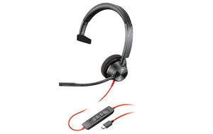 Poly Blackwire 3310 Monaural MS Certified USB-C Headset with USB-C and A Adapter (8X216AA) - SourceIT