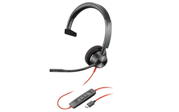Poly Blackwire 3310 MS Teams Mono Office Headset USB-C (214011-01) - SourceIT
