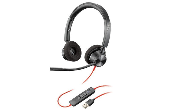 Poly Blackwire 3320 UC Stereo Office Headset USB-A (213934-01) - SourceIT