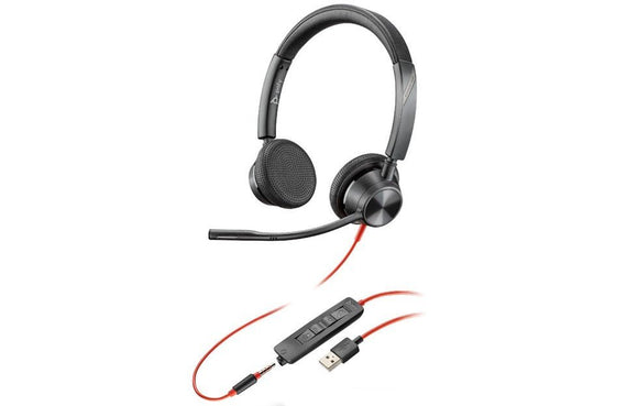 Poly Blackwire 3325 MS Teams Stereo Office Headset USB-A (214016-01) - SourceIT