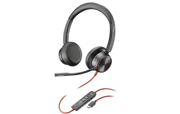 Poly Blackwire 8225 Stereo MS Certified USB-C Headset with USB-C and A Adapter (8X225AA) - SourceIT