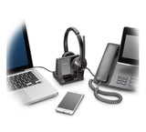 Poly Savi 8220 UC Office Stereo 3-In-1 Wireless DECT Headset (207325-12) - SourceIT