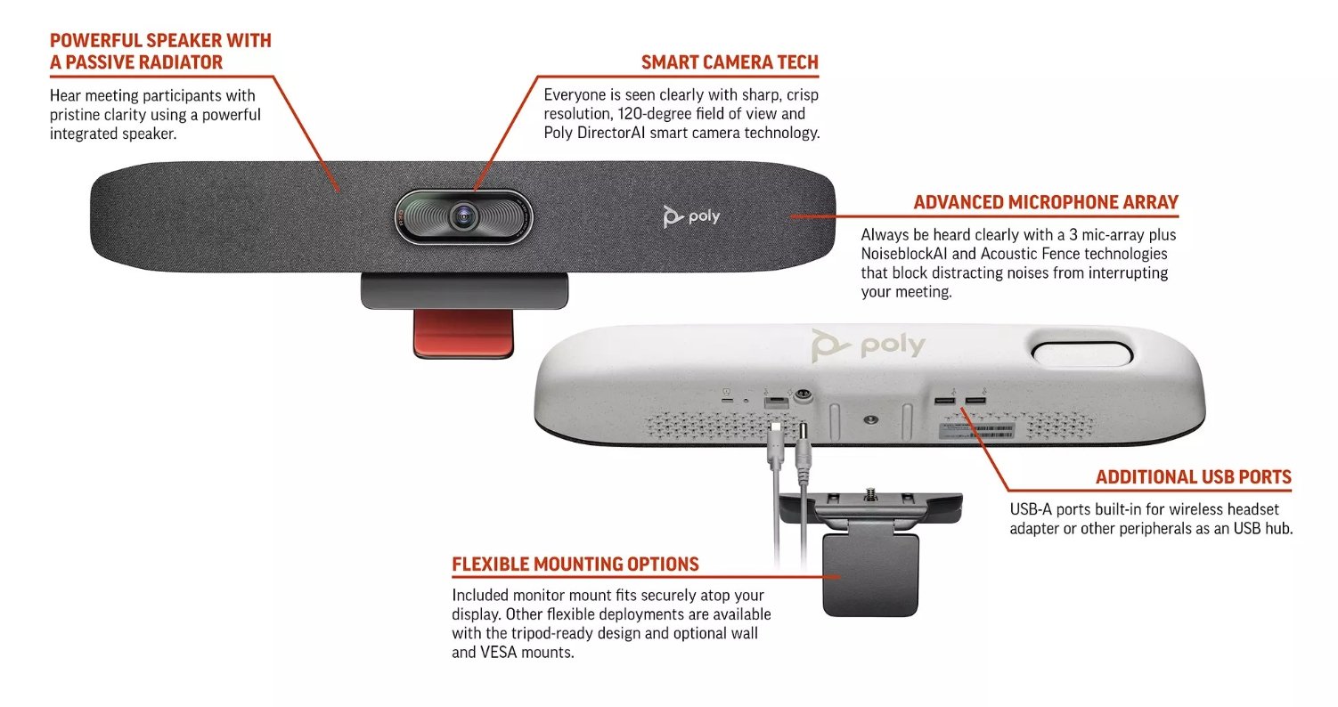 Poly Usb Poly Studio R30 USB Video Bar (842D2AA) – SourceIT