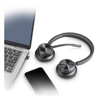 Poly Voyager 4320 MS Stereo Wireless Bluetooth Headset With Stand USB-A (218476-02) - SourceIT