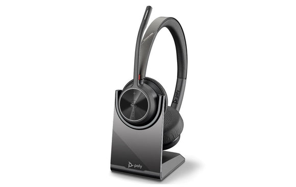 Poly Voyager 4320 MS Stereo Wireless Bluetooth Headset With Stand USB-C (218479-02) - SourceIT