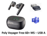 The Ultimate Poly Voyager Free 60+ UC/MS Touchscreen Charging Case True Wireless Earbuds (Black) - SourceIT
