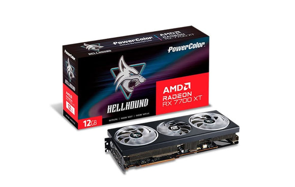 Powercolor Hellhound AMD Radeon™ RX 7700 XT 12GB GDDR6 (RX 7700 XT 12G-L/OC) - SourceIT