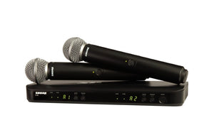 Shure BLX288 / SM58 Wireless Dual Vocal System, Includes BLX288 Receiver, 2 x SM58 Handheld Microphones (BLX288/SM58) - SourceIT