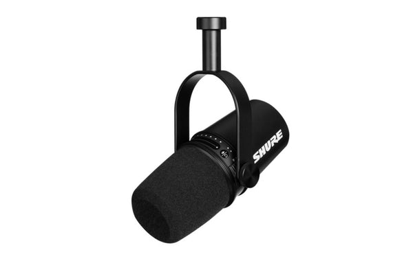 Shure MV7 Dynamic Podcasting Microphone, XLR/USB Output Black